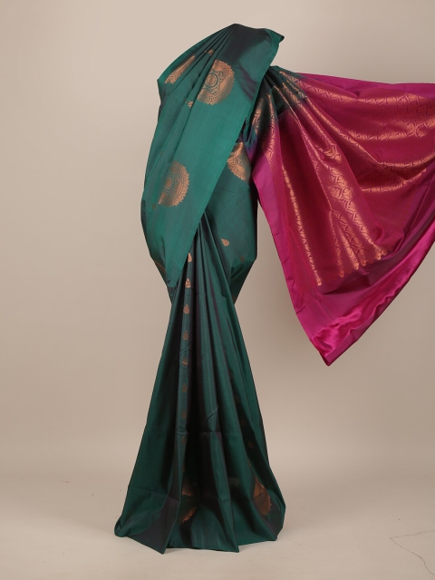 

Pothys Green & Pink Woven Design Zari Pure Silk Saree