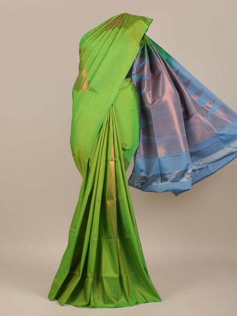 

Pothys Green & Blue Woven Design Zari Pure Silk Saree