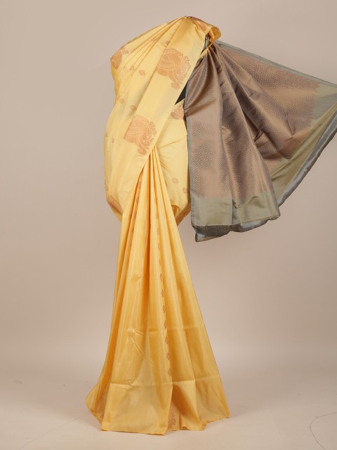 

Pothys Yellow Woven Design Pure Silk Saree
