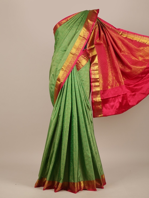 

Pothys Green & Pink Woven Design Zari Pure Silk Saree