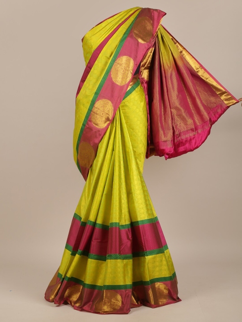 

Pothys Green & Pink Woven Design Zari Pure Silk Saree