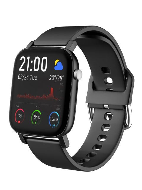 

AQFIT Unisex Black Solid Smart Watch W11