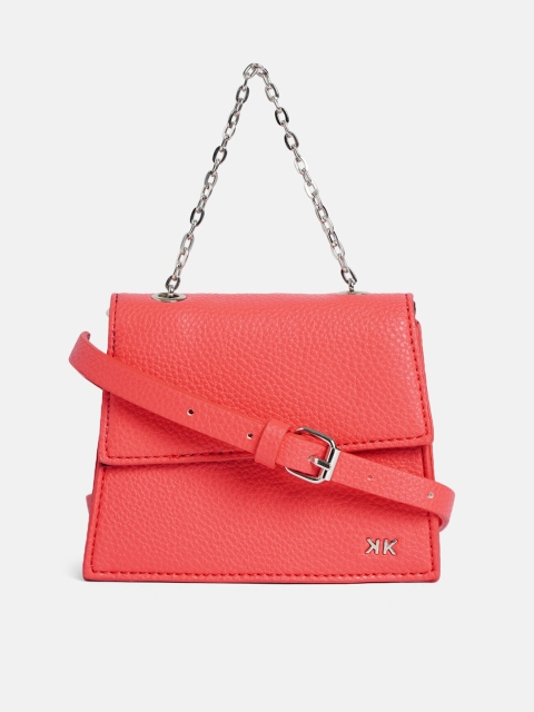 

KENDALL & KYLIE Fuchsia Textured Leather Sling Bag