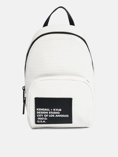 

KENDALL & KYLIE Women White & Black Backpack