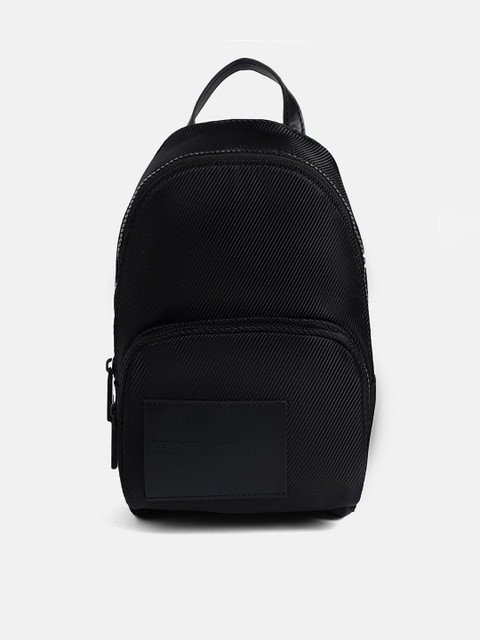 

KENDALL & KYLIE Women Black Striped Backpack