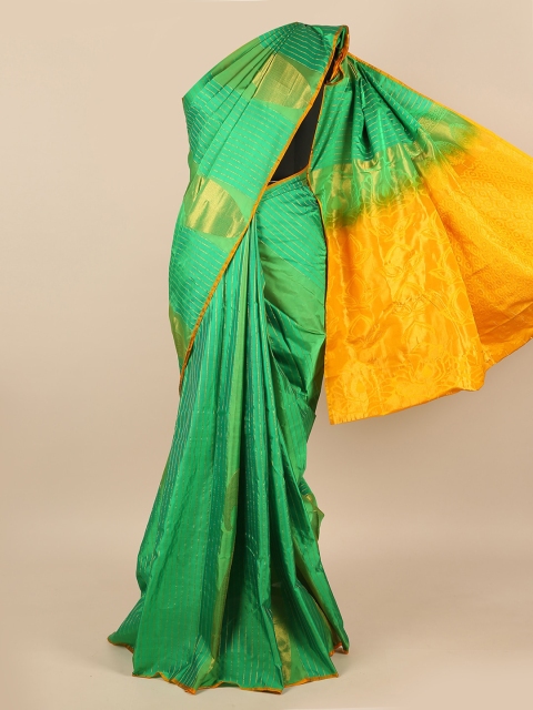 

Pothys Green & Yellow Woven Design Pure Silk Saree