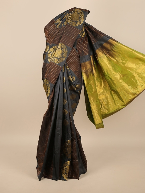 

Pothys Grey & Green Woven Design Pure Silk Saree