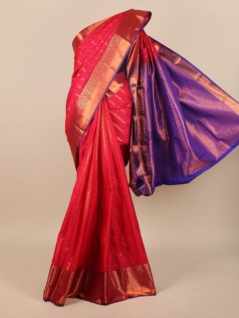 

Pothys Pink & Purple Ethnic Motifs Pure Silk Saree