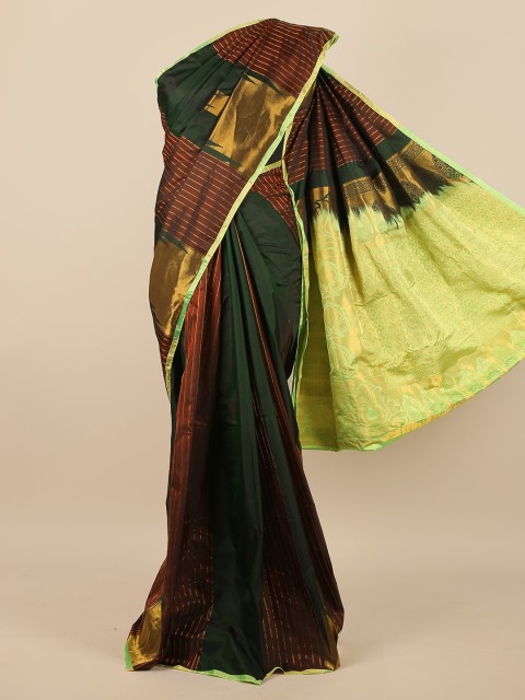 

Pothys Maroon & Green Woven Design Pure Silk Saree