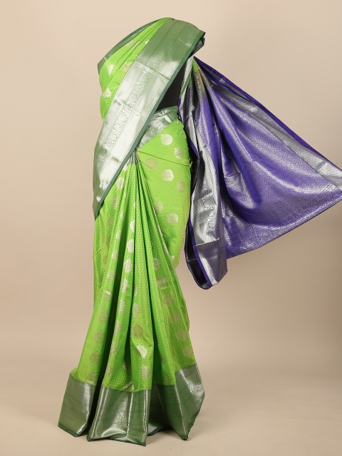 

Pothys Green & Blue Woven Design Pure Silk Saree