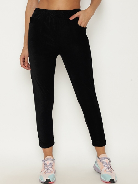 

Chkokko Women Black Solid Track Pants