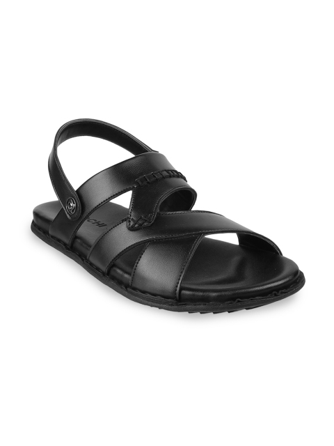 

Mochi Men Black Solid Casual Comfort Sandals