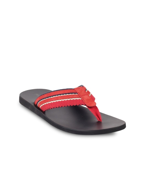 

Mochi Men Red & Black Striped Slip On Casual Comfort Sandals