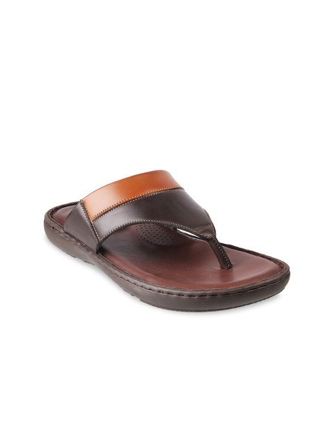 

Mochi Men Brown & Tan Colorblocked Comfort Sandals