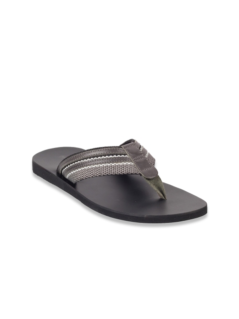 

Mochi Men Black & Grey Textured Comfort Sandals