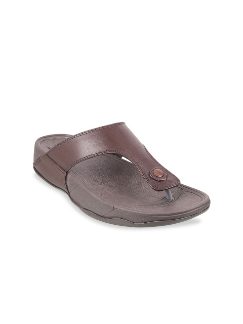 

Mochi Men Brown Solid Slip On Comfort Sandals