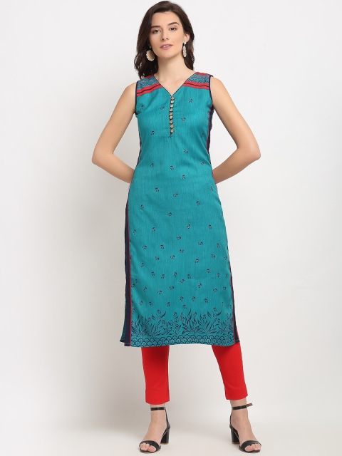 

Lovely Lady Women Green & Black Ethnic Motifs Printed Kurta