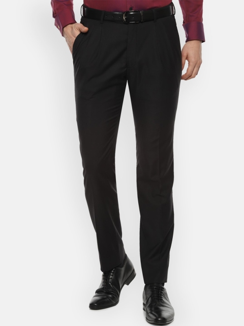 

Luxure by Louis Philippe Men Black Slim Fit Formal Trousers