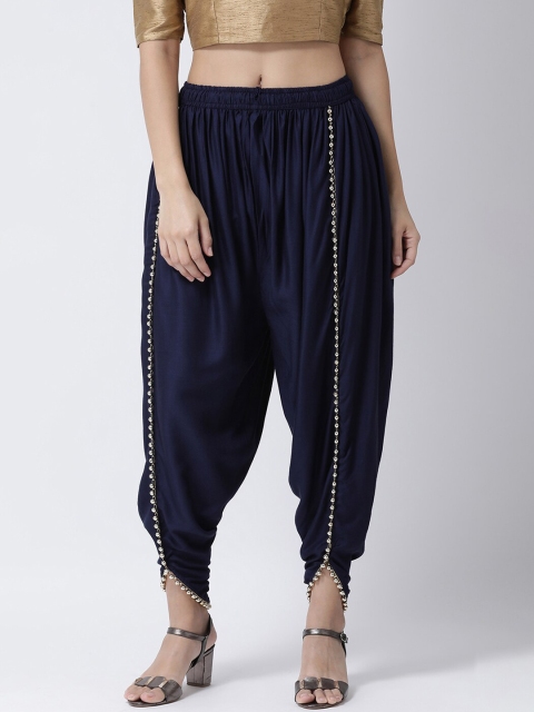 

Charitra Women Blue Solid Cotton Dhoti
