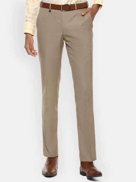 

V Dot Men Khaki Skinny Fit Formal Trousers