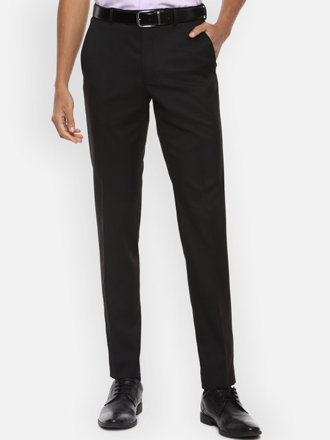 

Van Heusen Men Black Slim Fit Formal Trousers