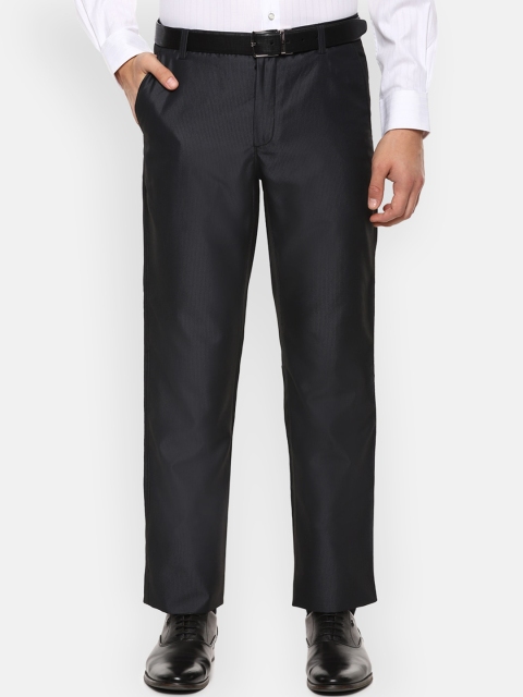 

Van Heusen Men Grey Formal Trousers