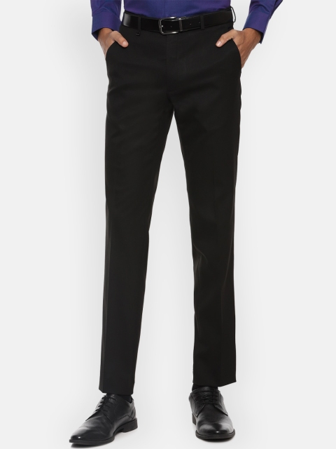 

Van Heusen Men Black Slim Fit Formal Trousers