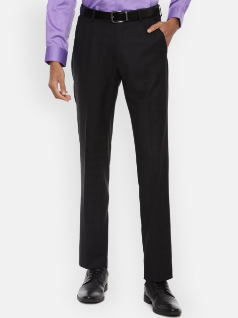 

Van Heusen Men Black Formal Trousers