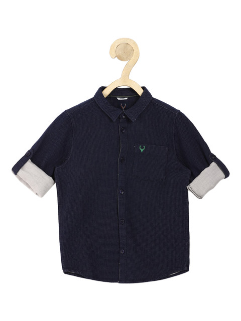 

Allen Solly Junior Boys Navy Blue Slim Fit Opaque Casual Shirt