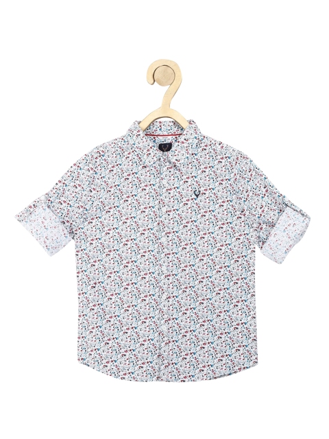 

Allen Solly Junior Boys White Slim Fit Opaque Printed Casual Shirt