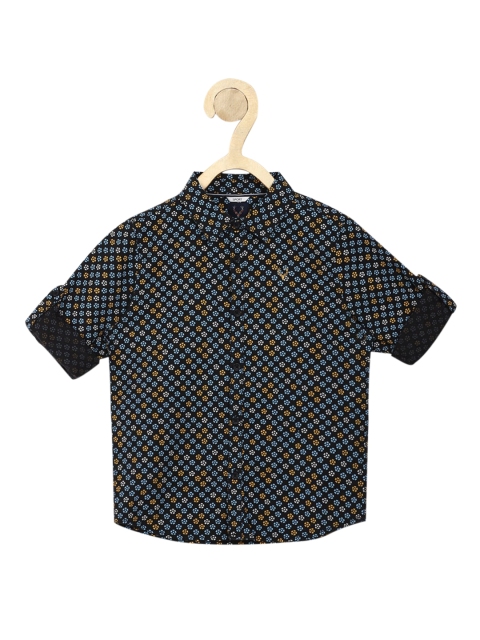 

Allen Solly Junior Boys Navy Blue Slim Fit Opaque Printed Casual Shirt