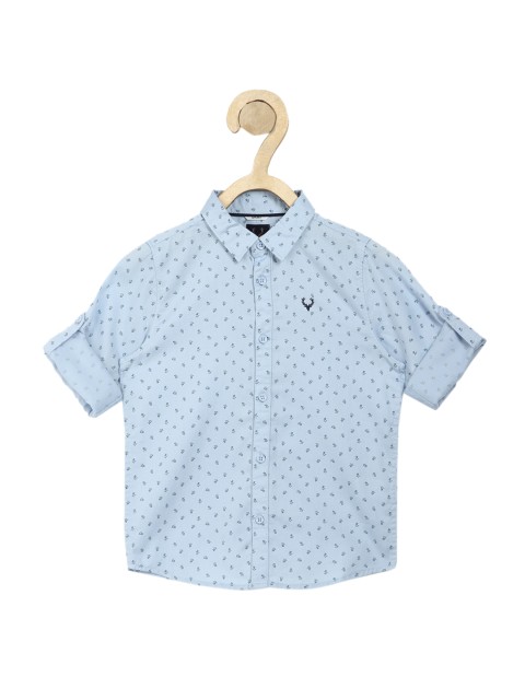 

Allen Solly Junior Boys Blue Slim Fit Opaque Printed Casual Shirt