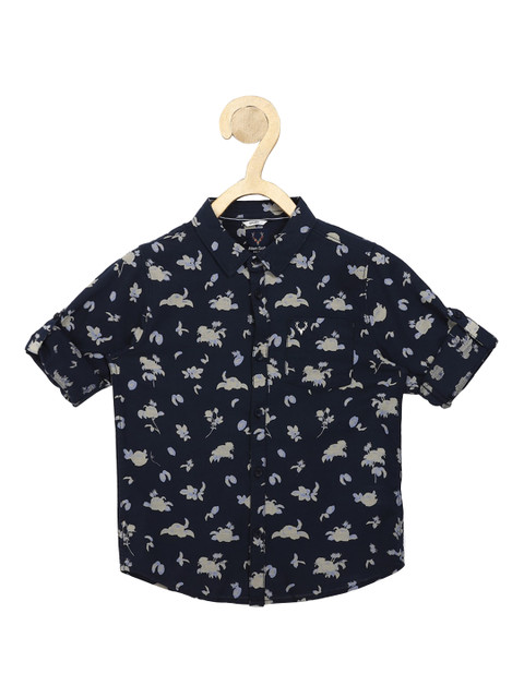 

Allen Solly Junior Boys Navy Blue Slim Fit Floral Opaque Printed Casual Shirt