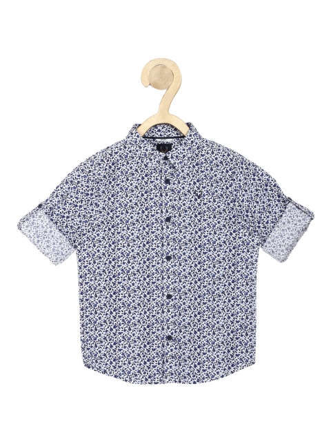 

Allen Solly Junior Boys Navy Blue Slim Fit Opaque Printed Casual Shirt