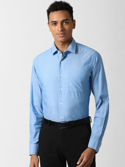 

Peter England Elite Men Blue Slim Fit Opaque Formal Shirt