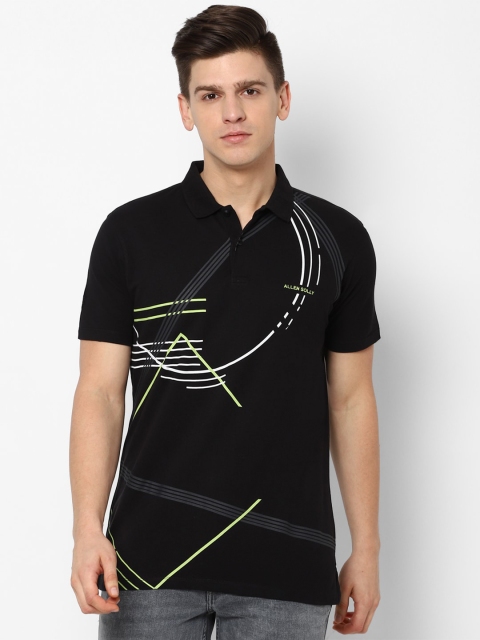 

Allen Solly Men Black Printed Polo Collar T-shirt