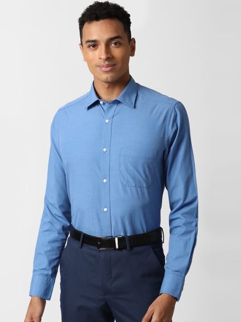 

Peter England Men Blue Opaque Formal Shirt