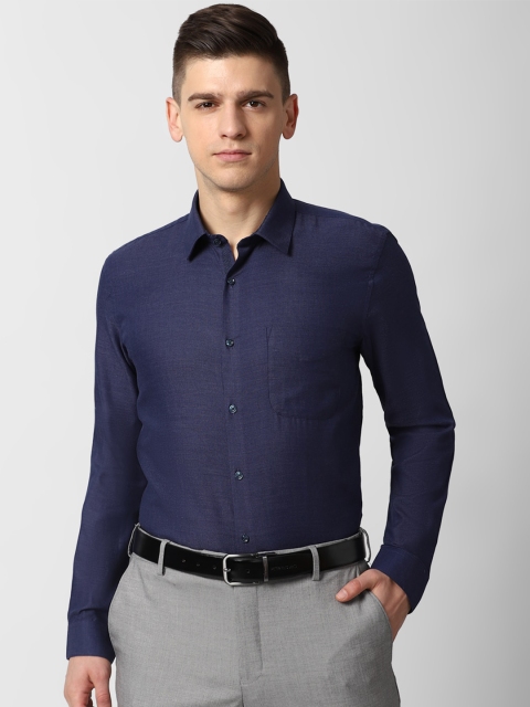 

Peter England Men Navy Blue Slim Fit Formal Shirt