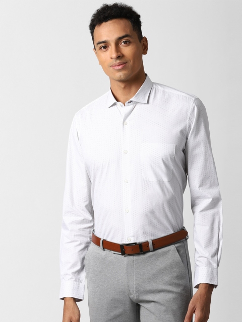 

Peter England Men White Printed Formal Shirt