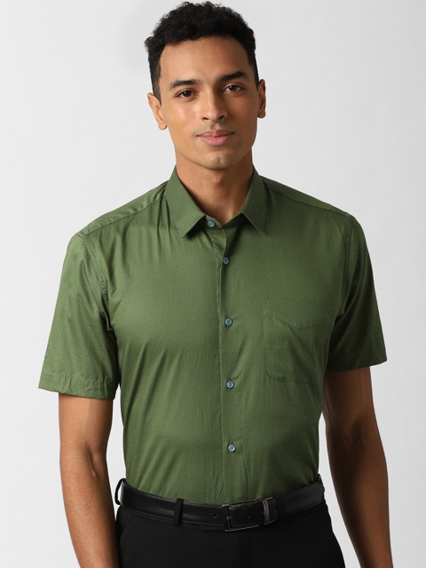 

Peter England Men Green Printed Formal Shirt
