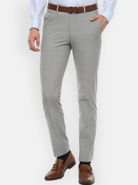 

Louis Philippe Men Grey Slim Fit Formal Trousers