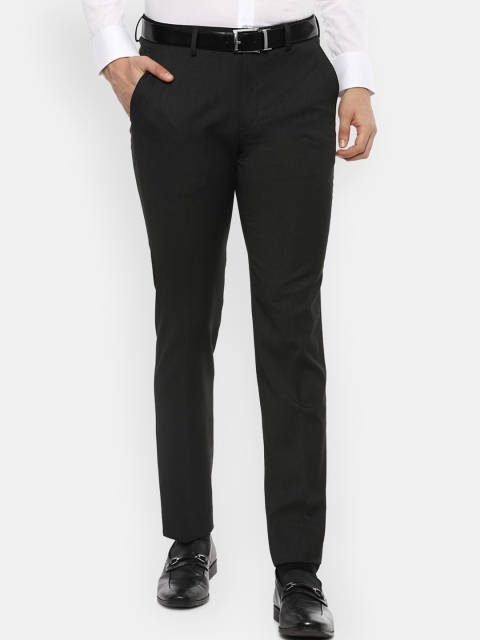 

Louis Philippe Men Black Slim Fit Formal Trousers