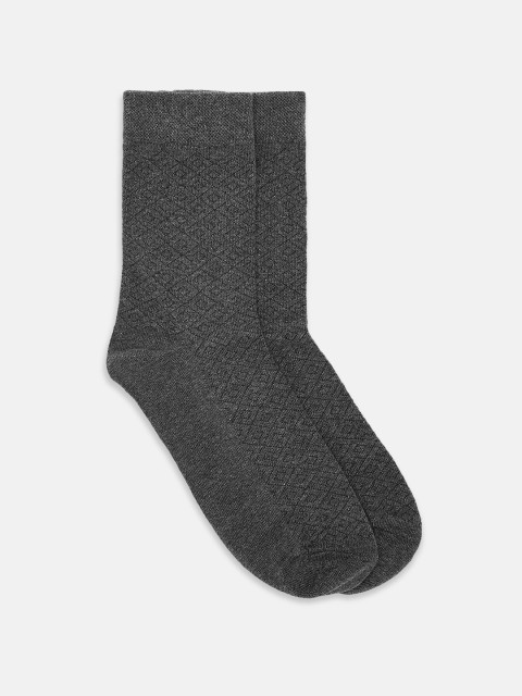 

RICHARD PARKER by Pantaloons Men Charcoal Grey Patterned Above Ankle-Length Socks