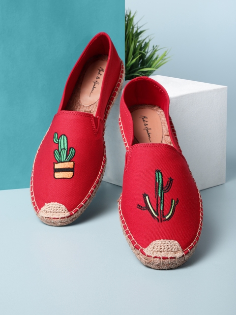 

Mast & Harbour Men Red Woven Design Espadrilles