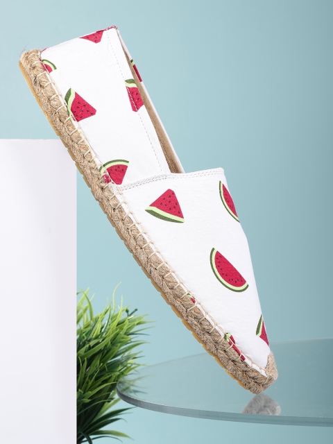 

Mast & Harbour Men White Printed Espadrilles