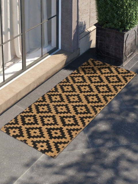 

HomeStorie Brown & Black Printed Coir Anti-Skid Doormat