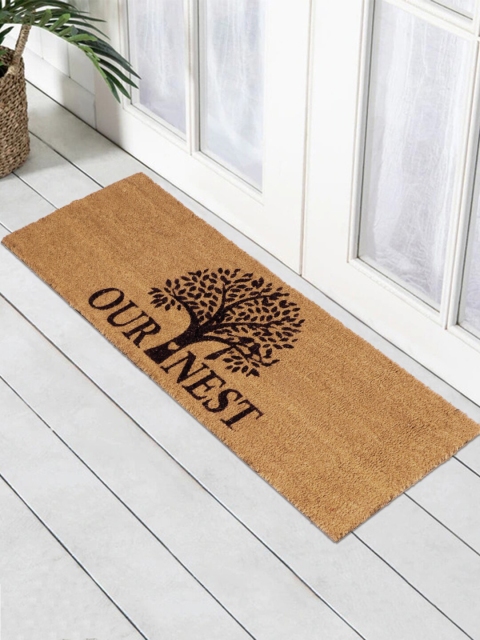 

HomeStorie Brown & Black Printed Coir Anti-Skid Doormat