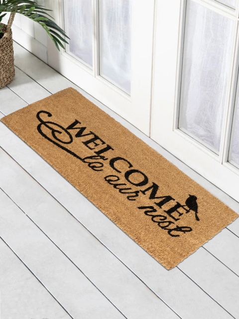 

HomeStorie Brown & Black Printed Coir Anti-Skid Doormat