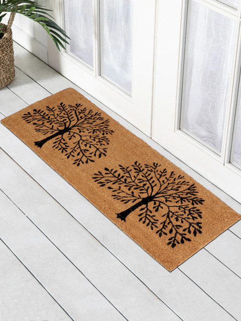

HomeStorie Brown & Black Printed Coir Anti-Skid Doormat