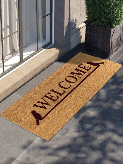 

HomeStorie Brown & Black Printed Coir Anti-Skid Doormat